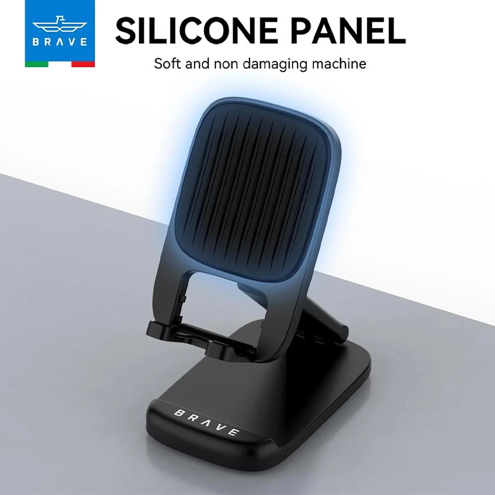 BRAVE 2-in-1 Foldable Adjustable Phone & Tablet Stand for Desk – Pocket-Sized view 2