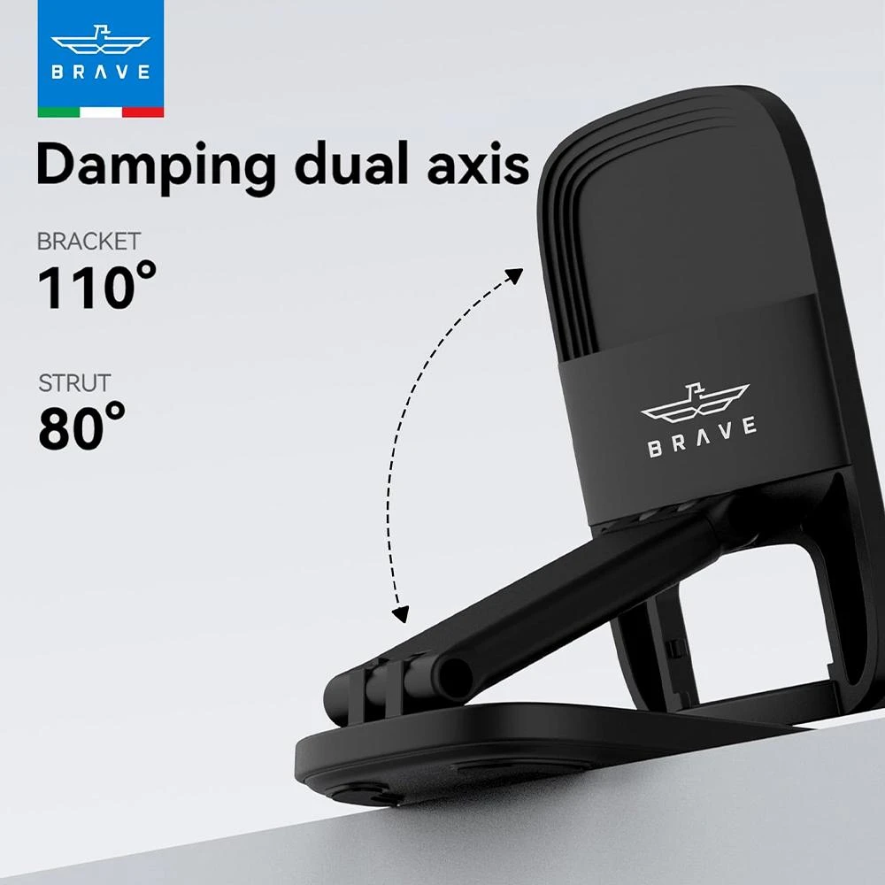 BRAVE 2-in-1 Foldable Adjustable Phone & Tablet Stand for Desk – Pocket-Sized view 3