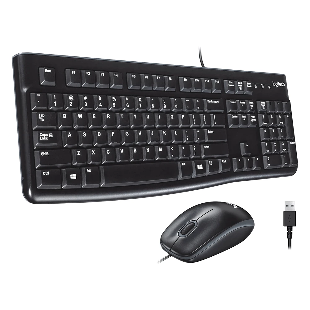 LOGITECH MK120 CORDED KEYBOARD AND MOUSE COMBO view 2