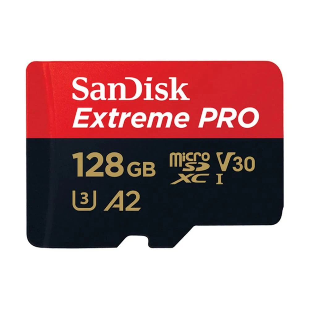 SanDisk Extreme PRO microSDXC 128GB UHS-I Memory Card (200MB/s Edition) with Adapter