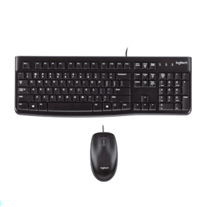 LOGITECH MK120 CORDED KEYBOARD AND MOUSE COMBO - BLACK