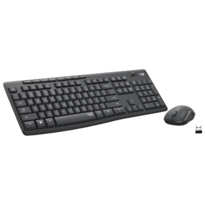 LOGITECH WIRELESS MOUSE & KEYBOARD COMBO WITH SILENT TOUCH TECHNOLOGY - BLACK