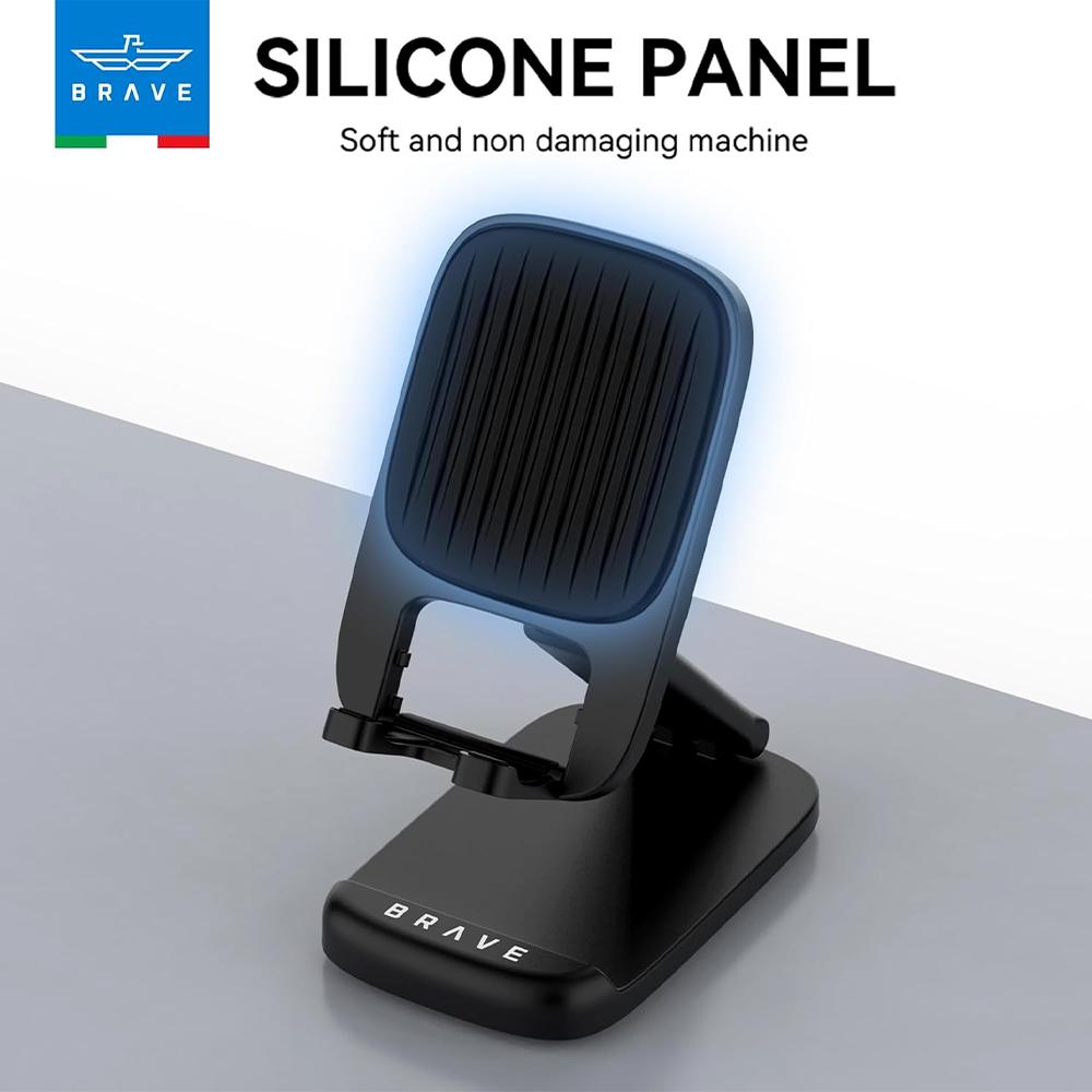 BRAVE-2-in-1-Foldable-Adjustable-Phone-Tablet-Stand-for-Desk-–-Pocket-Sized-Metal-Base-Black-2