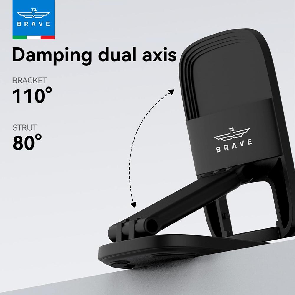 BRAVE 2-in-1 Foldable Adjustable Phone & Tablet Stand for Desk – Pocket-Sized - Image 3