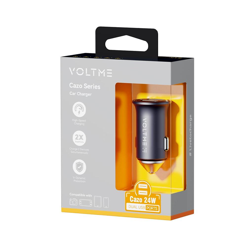 VOLTME Cazo Series 24W Dual USB Port Car Charger | D2007 - Image 2