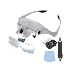 LED Headband Magnifier Visor with 5 Replaceable Lenses